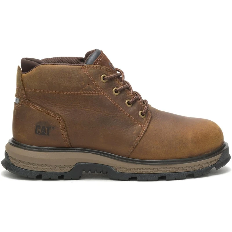 Caterpillar Male Exposition 4.5" Safety Boot, Brown, 10