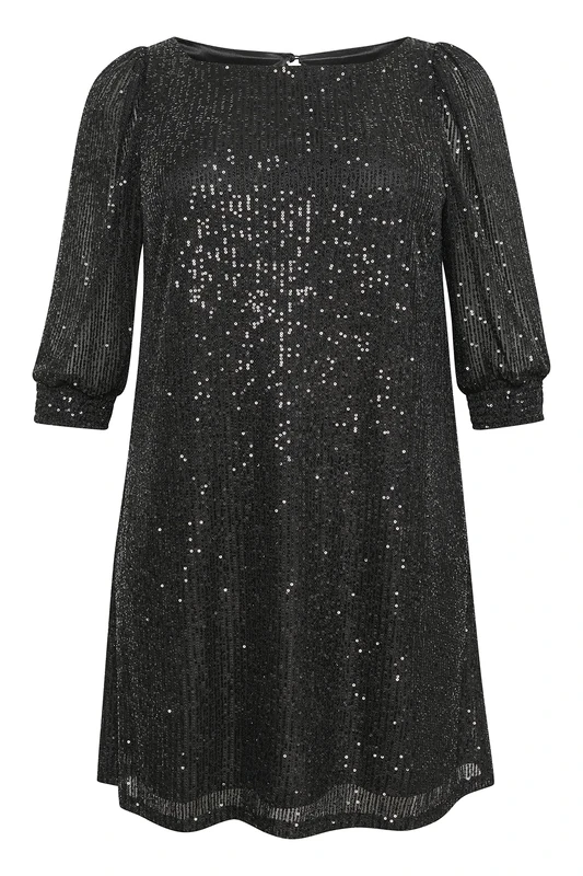 Kaffe Curve Women's kcsally Cocktail Dress, Black Deep, L Plus