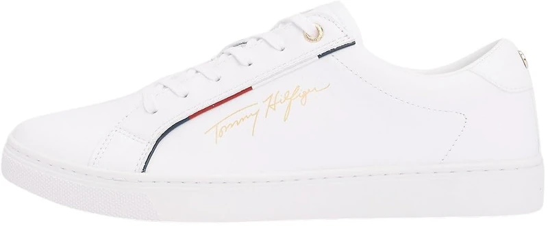 Tommy Hilfiger Women's Tommy Signature Cupsole Trainers, White (White), 6.5