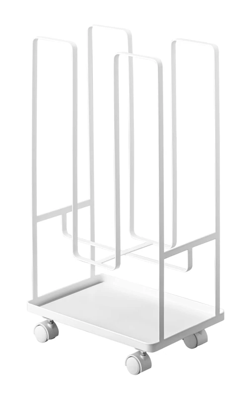 YAMAZAKI 5760 TOWER Cardboard Organizer, white, Steel, Minimalist, 30 x 20 x 54.5 cm