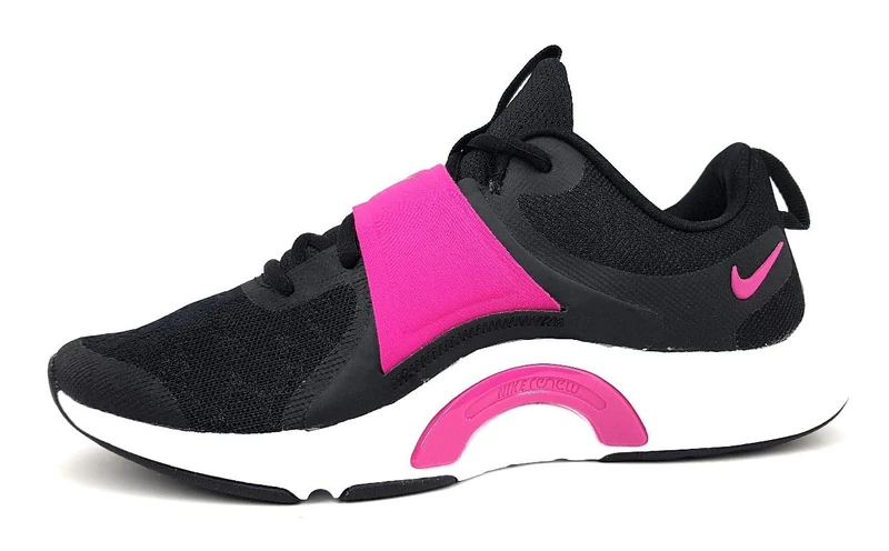 NIKE Women's W Renew in-Season Tr 12 Sneaker, Black Active Pink Dk Smoke Grey White, 4 UK