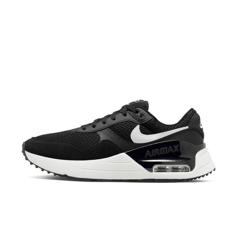 NIKE Men's Air Max SYSTM Sneaker, Black/White-Wolf Grey, 10 UK