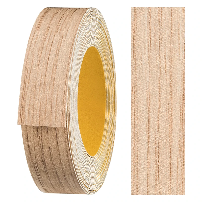 haggiy melamine edge tape self-adhesive 18 mm x 5 m I furniture edge tape I secure hold without ironing I edges banding I veneer for shelves/wooden panels (Lindberg Oak)