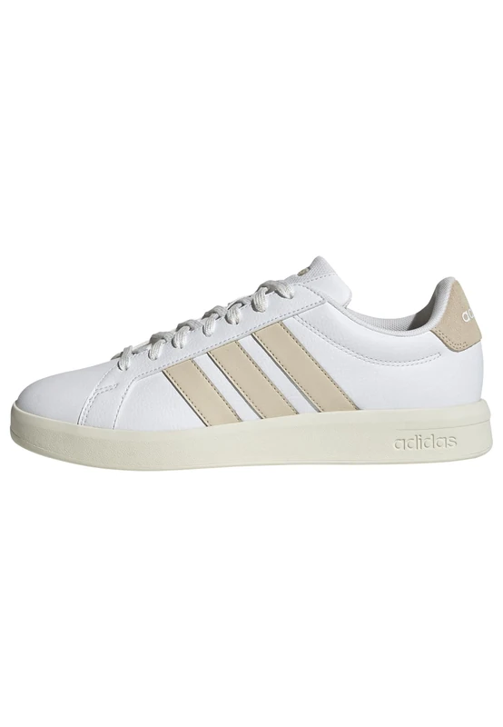 adidas Men's Grand Court Base 3.0 Shoes, FTWR White/Crystal Linen/Off White, 12 UK