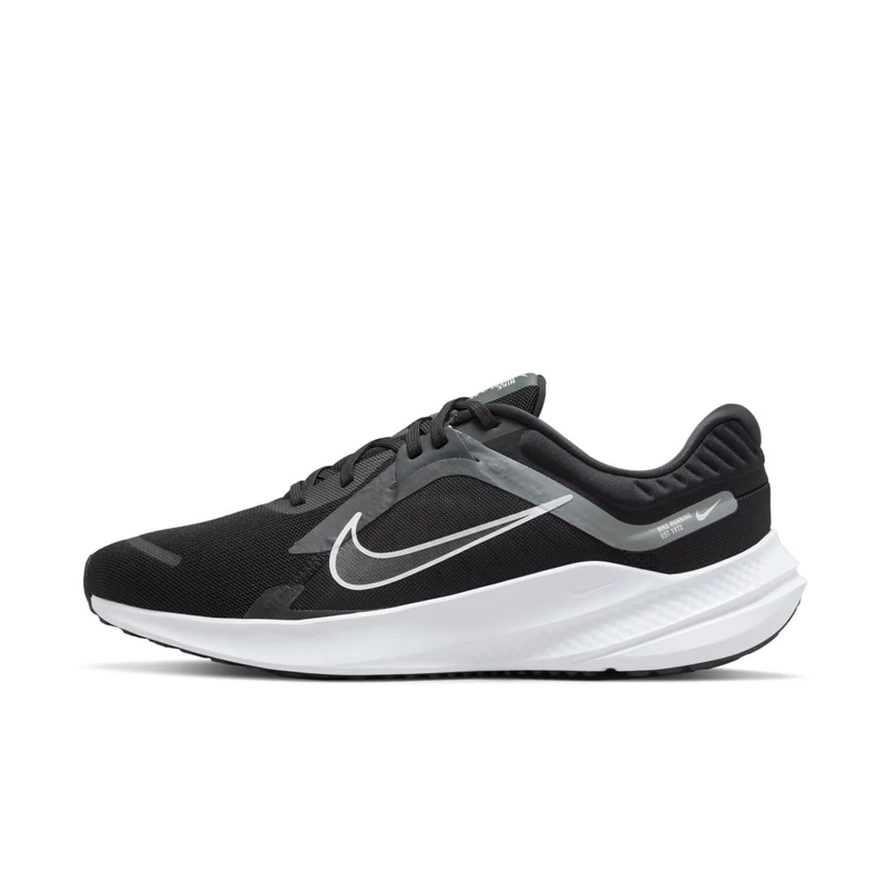 NIKE Men's Quest 5 Sneaker, Black White Smoke Grey Dk Smoke Grey, 13 UK