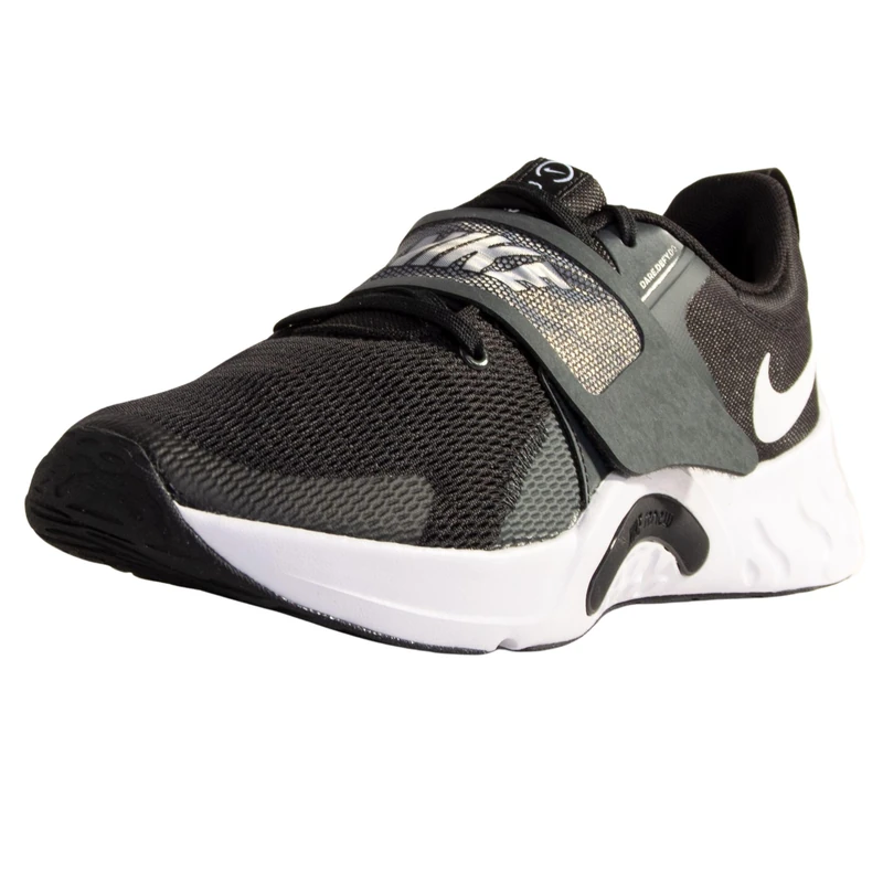 NIKE Men's M Renew Retaliation 4 Sneaker, Black White Dk Smoke Grey, 10 UK