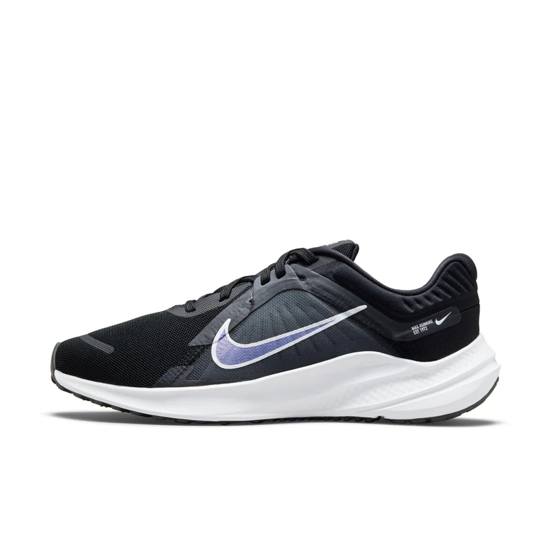 NIKE Women's Quest 5 Sneaker, Black/White-Iron Grey-DK Smoke Grey, 4 UK