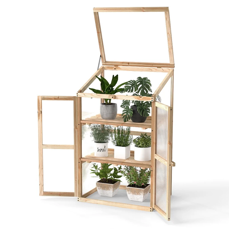 GiantexUK Mini Wooden Greenhouse