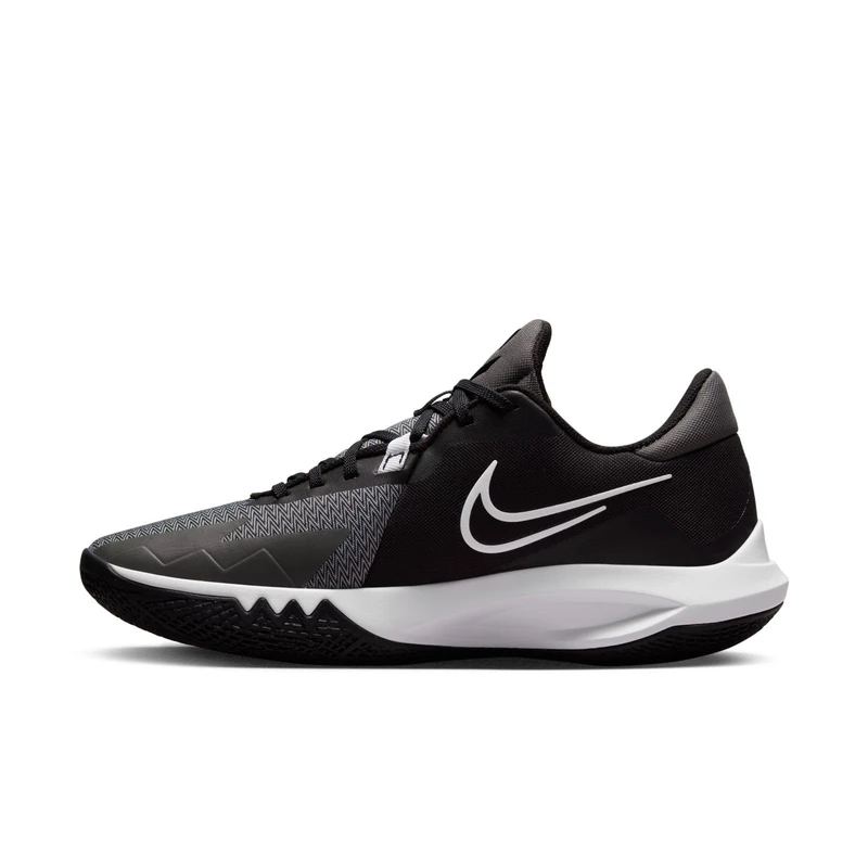 NIKE Men's Precision 6 Sneaker, Black White Iron Grey White, 8.5 UK