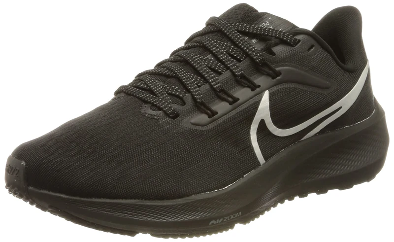 NIKE Women's Nike Air Zoom Pegasus 39 Sneaker, Black Black Black Reflect Silver, 5 UK