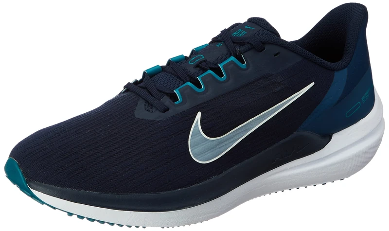 NIKE DD6203-401 Air Winflo 9 Men Obsidian/Barely Green-Valerian Blue UK 6.5