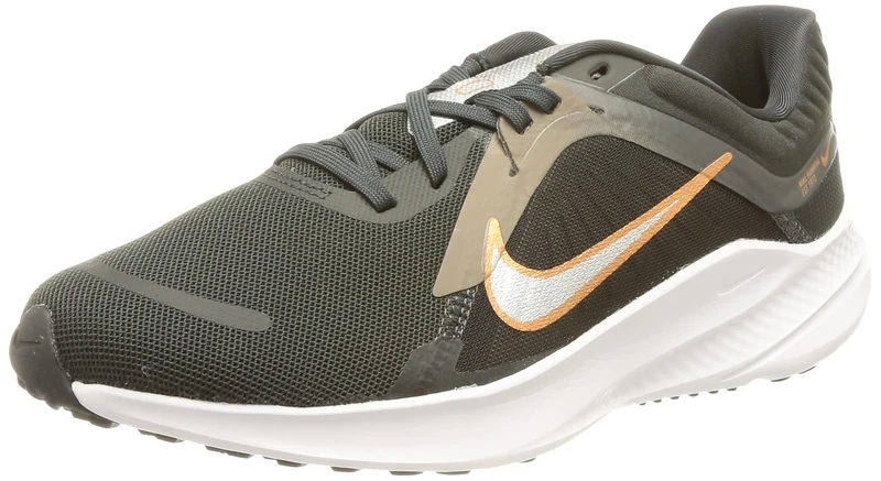 NIKE Women's Quest 5 Sneaker, DK Smoke Grey/Metallic Silver-Olive Grey, 6.5 UK