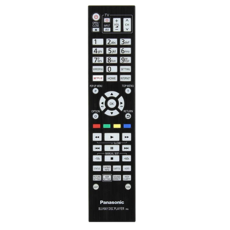 Genuine DP-UB9000 Remote Control Compatible with Panasonic - Streaming 4K Ultra HD Hi-Res Audio with Dolby Vision THX Certified 7.1 Channel DVD/CD/3D Wi-Fi Built-In Blu-Ray Player - Black