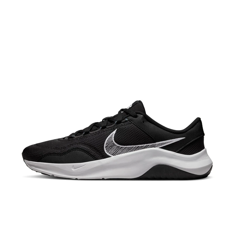 NIKE Men's Legend Essential 3 Sneaker, Black/White-Iron Grey, 8.5 UK