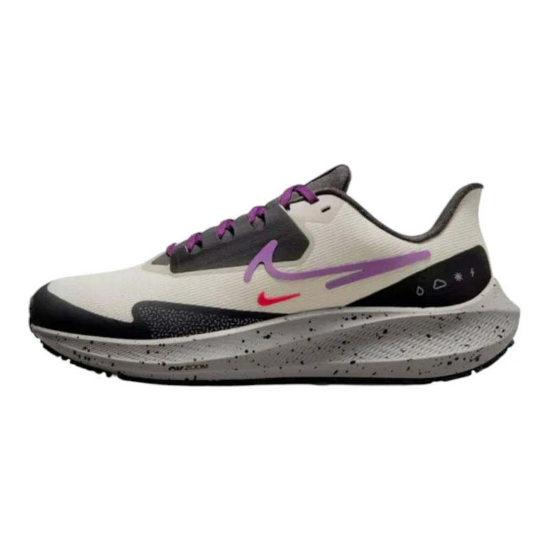 NIKE DO7626-003 Air Zoom Pegasus 39 Shield Women Light Bone/Vivid Purple-Cobblestone UK 7.5