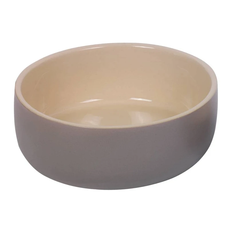 Nobby 82405 Kaunis Ceramic Bowl Grey/Cream Diameter 24.0 x 8.0 cm 2.40 L