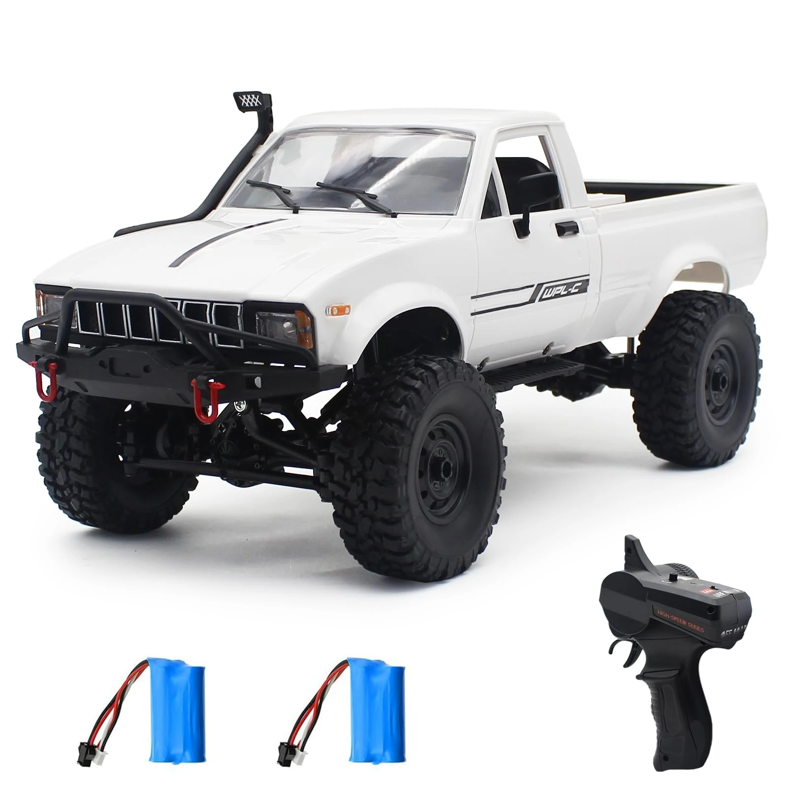 Mostop RC Crawler 1/16 Scale 4WD Off-Road Pick up Climbing Vehicle Speed Model Toys, C24-1 Throttle & Steering Control RC Trucks 2.4Ghz Remote Control Children Car for Kids