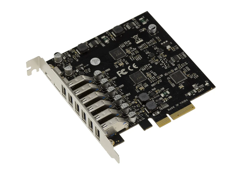 KALEA-INFORMATIQUE USB 3.1 8 PORT 10G PCIe controller card: 6 type A and 2 type C, with 20Gbps bandwidth - 1A or 3A power supply per USB3.1 port