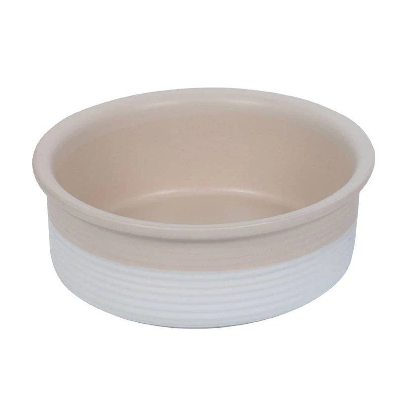 Nobby Neta Ceramic Bowl, White/Cream, Diameter 24.0 x 8.0 cm, 2.40 L, Pack of 1