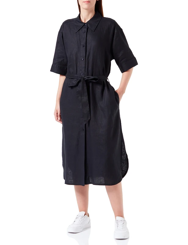 United Colors of Benetton Women's Dress 4aghdv039, Black 100, L