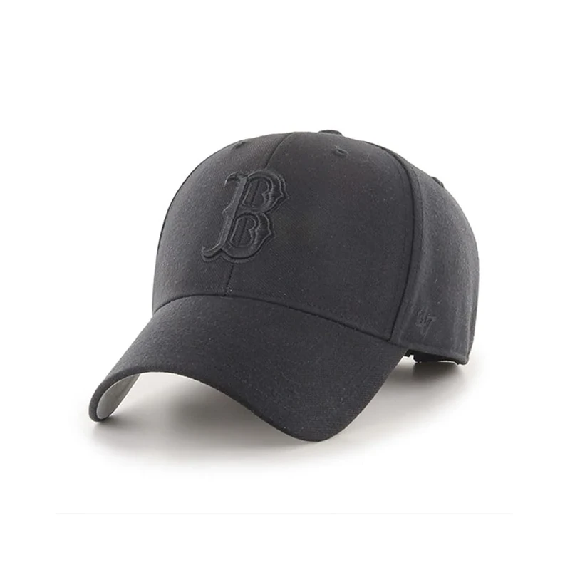 47 Boston Red Sox MVP Adjustable Black on Black Hat, Black, One Size
