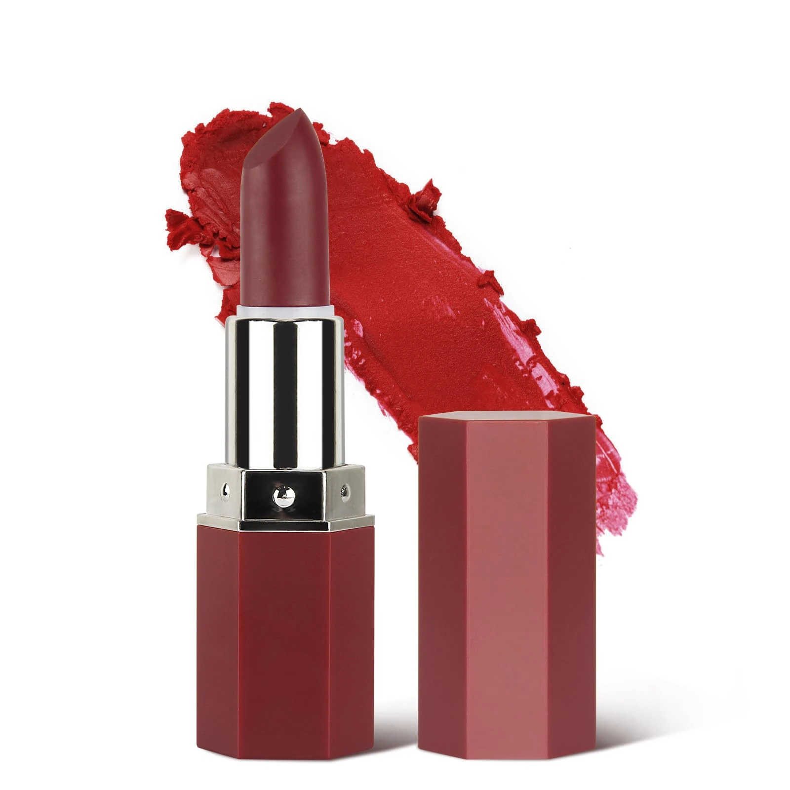 Red Lipstick,Matte,Smooth,Waterproof,Highly Pigmented Lipsticks (04#Red)