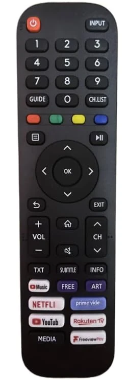 Replacement en2a30 remote hisense compatible for hisense tv remote control VIDAA Smart LED TVs 43A7300F 43A7300FTUK 50A7300F 50A7300FTUK 55A7300F 55A7300FTUK 65A7300FTUK 55AE7200F -No Setup Required