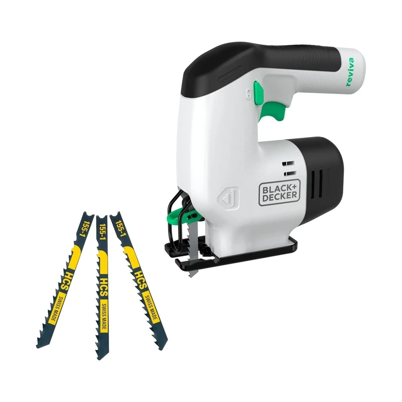 BLACK+DECKER Reviva 12V Jigsaw with 3 Blades REVJ12A3-GB