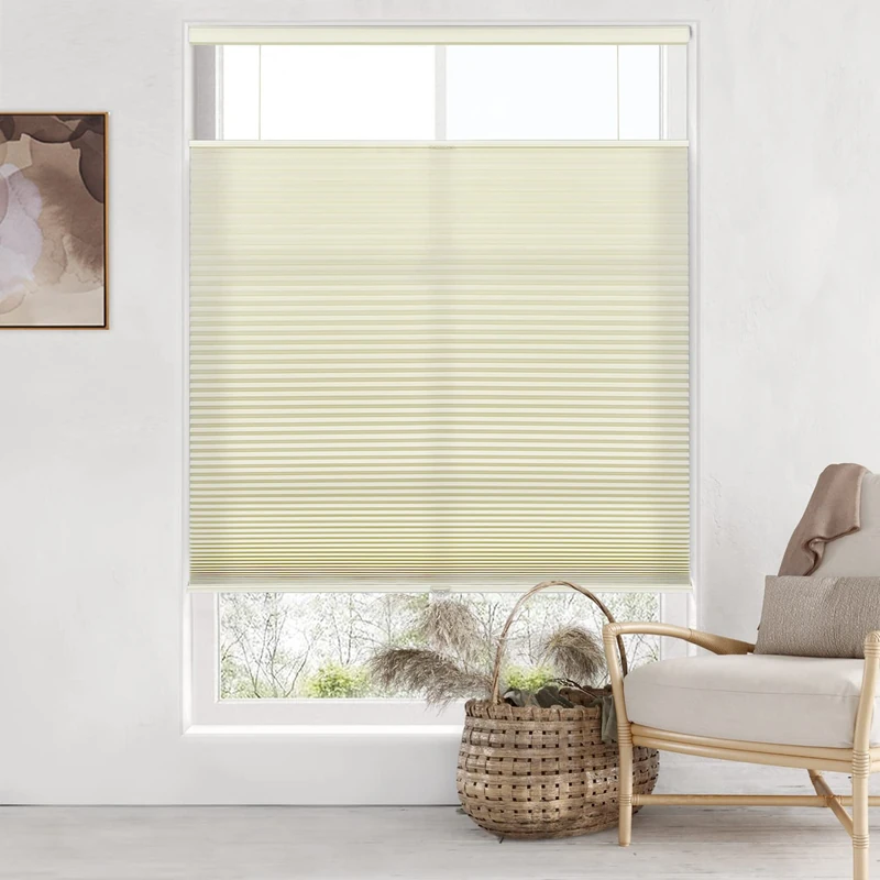 LazBlinds Top Down Bottom Up Cordless Cellular Shades, 36" W x 64" H, Cream