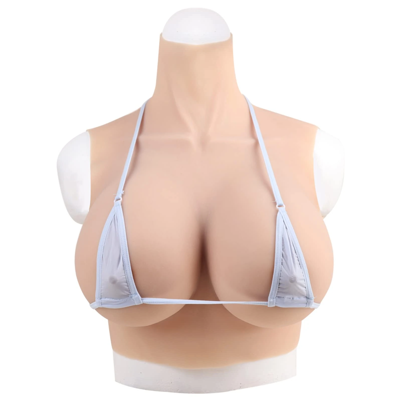 XSWL Realistic Breast Forms Silicone Breastplate with Elastic Cotton Filled Breast Plates for Crossdressers Transgender,2#,C cup