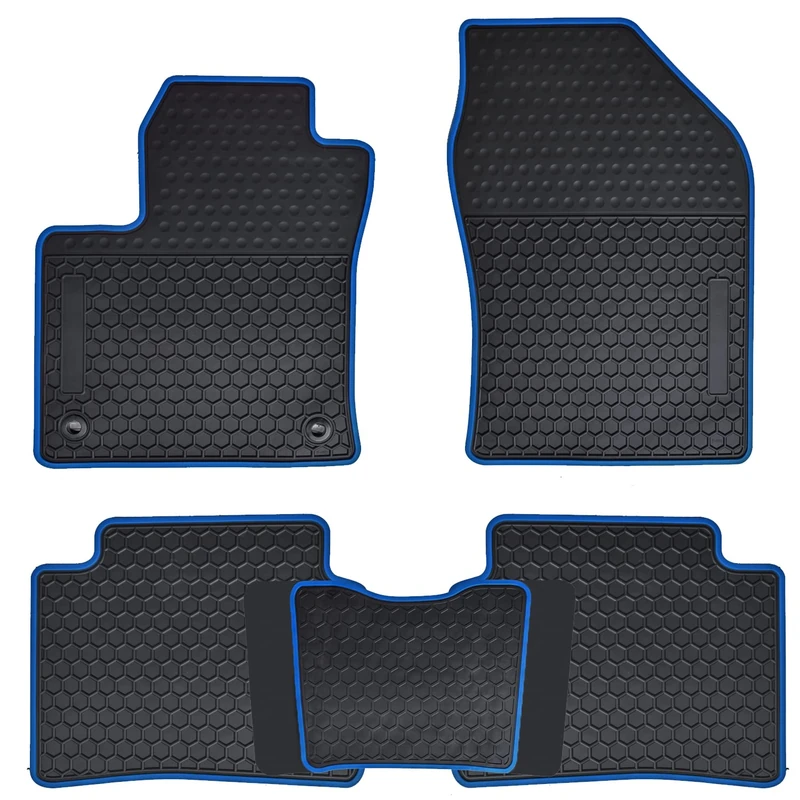 Megiteller Car Floor Mats Custom Fit for Toyota Prius 2016 2017 2018 2019 2020 2021 2022/2017-2022 Toyota Prius Prime Odorless Washable Heavy Duty Rubber (All Weather) Floor Liners Set Blue