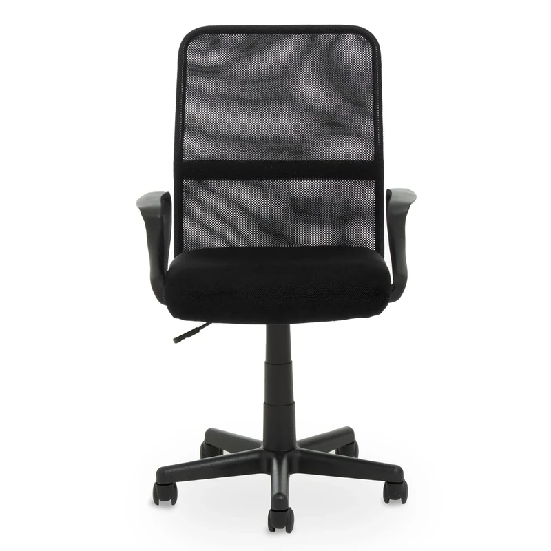 Premier Housewares Stratford Black Chair/Computer Chairs For Home/Desk Chair Set For Your Office/Reclining Home Office Chair/Comfy Computer Chair Upholstered /W60 X D59 X H96cm.