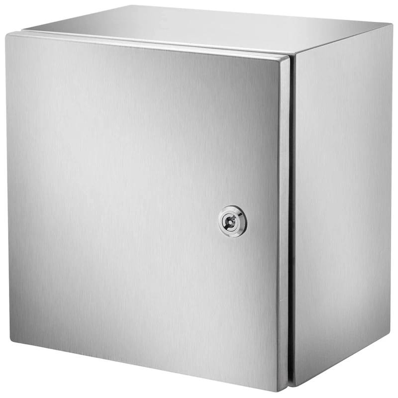 VEVOR NEMA Stainless Steel Enclosure, 12 x 12 x 8'' NEMA 4X Steel Electrical Box, IP66 Waterproof & Dustproof, Outdoor/Indoor Electrical Junction Box, with Mounting Plate