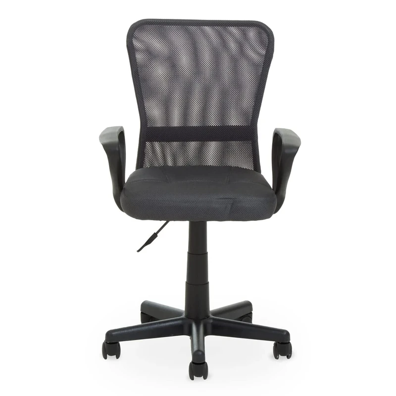 Premier Housewares Stratford Dark Grey Office Chair/Office Chair,Office Chairs For Home/Desk Chair For Office/Comfy Computer Chair/Outdoor Chair/Computer Chairs For Home/ W57 X D51 X H98cm.