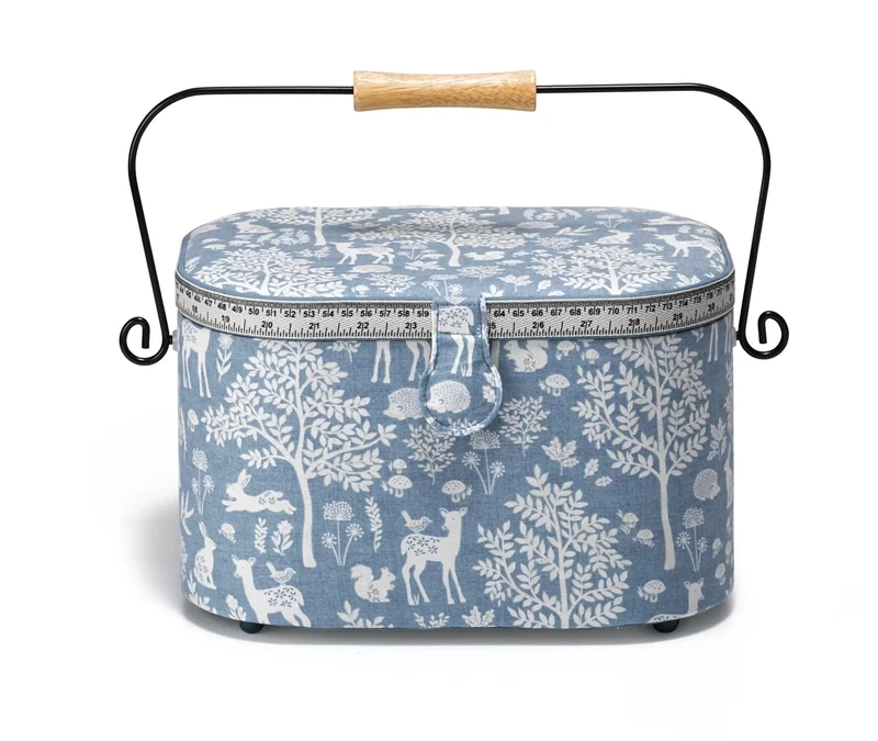 Prym 612656 Sewing Basket L Oval Woodland