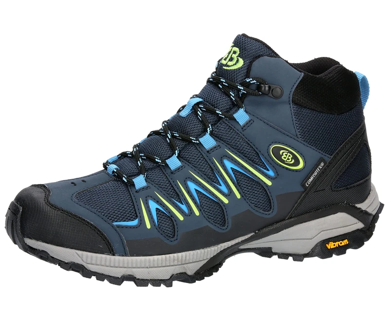 Brütting Unisex Expedition Mid Trail Running Shoes, Navy Blue Lemon, 8 UK