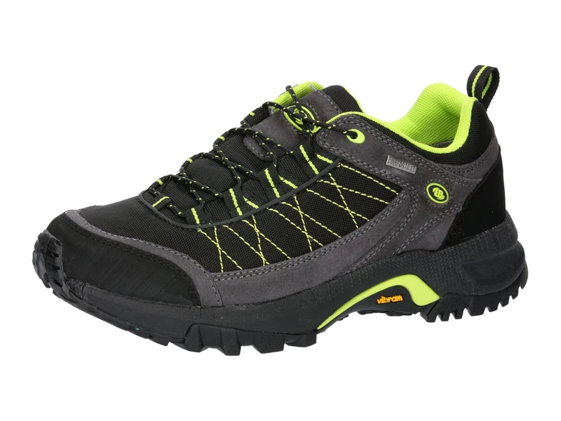 Brütting Unisex Mount Egmont Trail Running Shoe, Black/Grey/Lemon, 42 EU, Black Grey Lemon, 8 UK