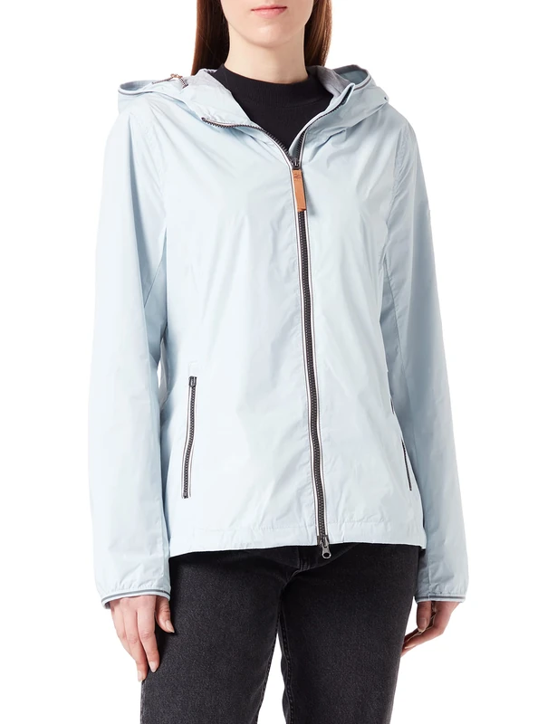 camel active Women's Lightweight Windbreaker Made from Recycled Polyester Jacket, lightblue, 16