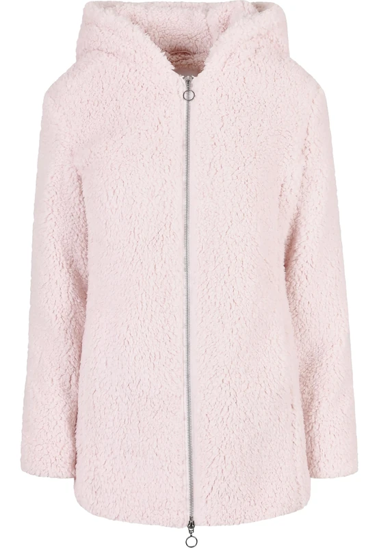 Urban Classics Women's Sherpa Jacket, Pink, XXXXL