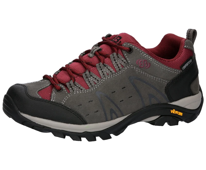 Brütting Unisex Mount Bona Low Trail Running Shoe, Grey Bordeaux, 9.5 UK