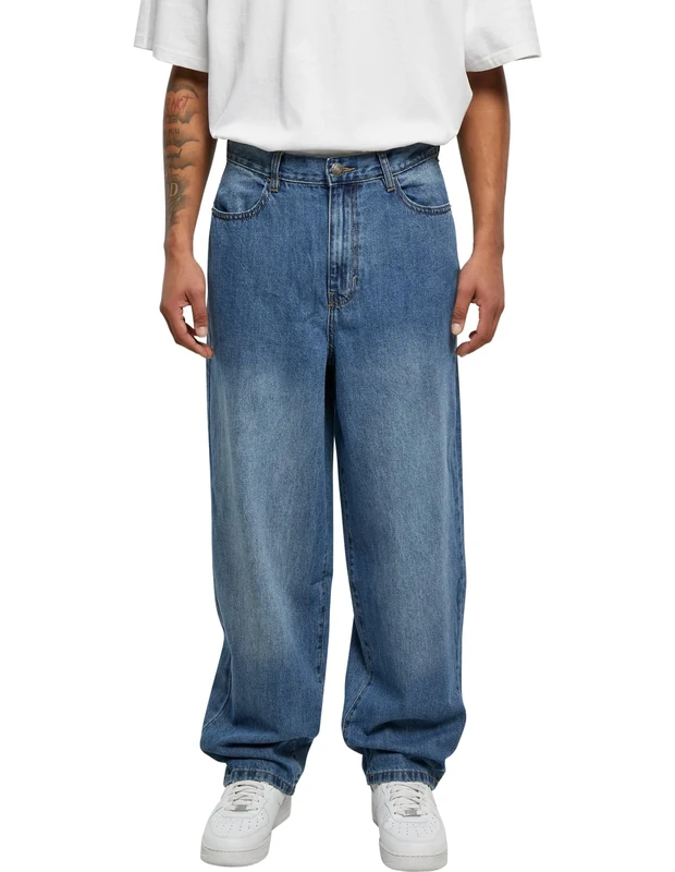 Urban Classics Men's 90's Jeans, Middeep Blue, W34