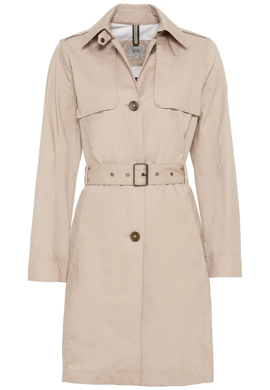 camel active Women's Cotton Mix Trench Coat, Beige, 42