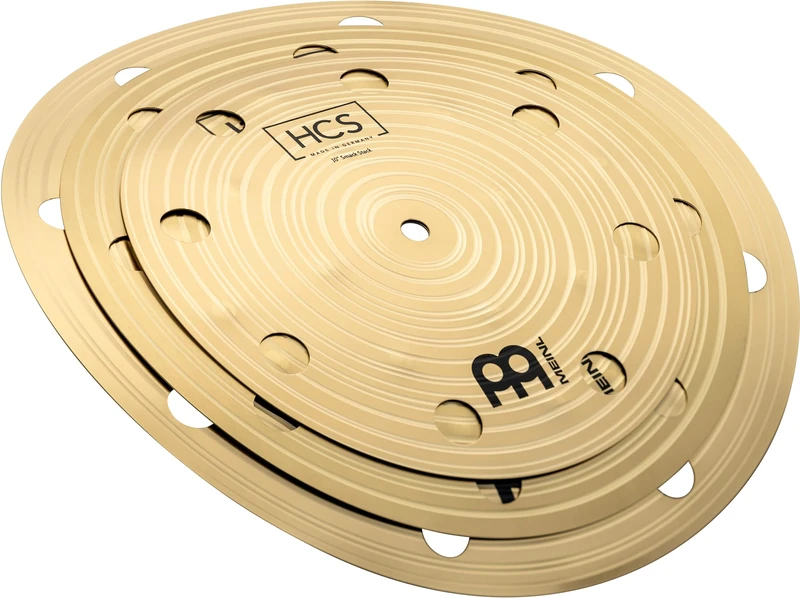 Meinl Cymbals HCS 10/12/14 inch Smack Stack Cymbal (Video) for Drum Set (35,56cm) Traditional Finish Brass, Made in Germany (HCS024SM)
