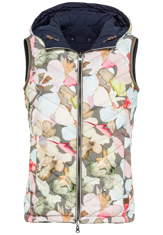 camel active Women's Reversible Vest with Hood, darkblue, 12