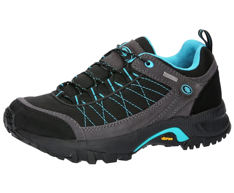 Brütting Women's Mount Egmont Trail Running Shoe, Black, Grey, Turquoise, 4.5 UK