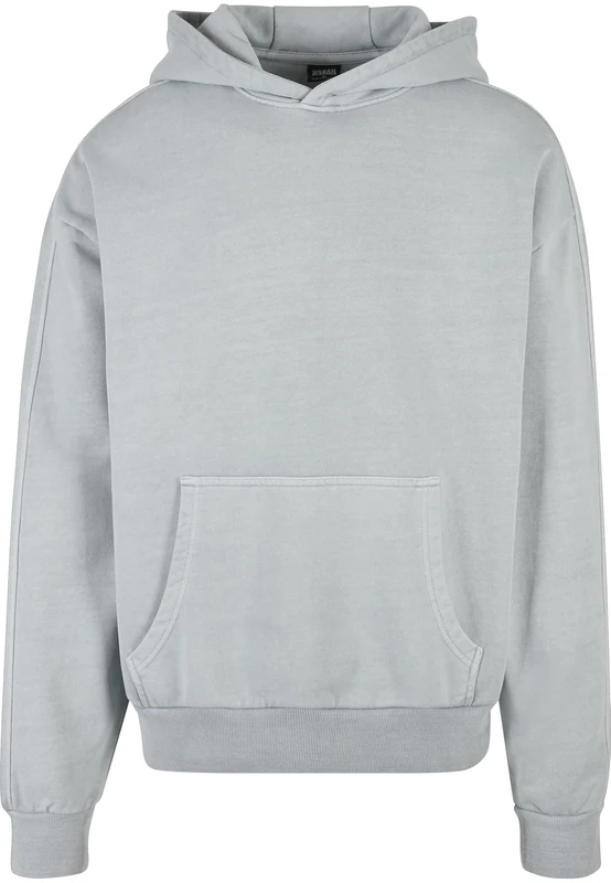 Urban Classics Men's Heavy Terry Garment Dye Hoody, Men's Sweatshirt in Oversized Look, Sizes XS - 5XL, Summer blue, L