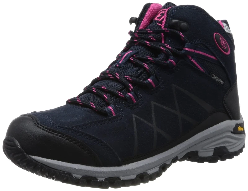 Brütting Women's Kansas High Trekking & Hiking Boots, Navy Pink, 8.5 UK