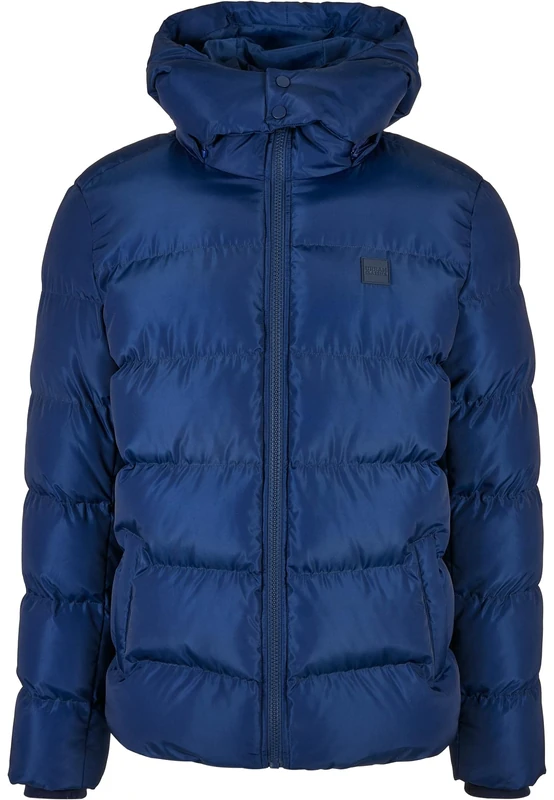 Urban Classics Men's Hooded Puffer Jacket with Quilted Interior, Space Blue, XXL