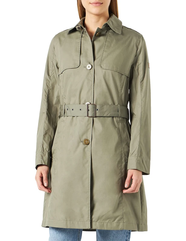 REPLAY camel active Women's Cotton Mix Trench Coat, khaki, 38