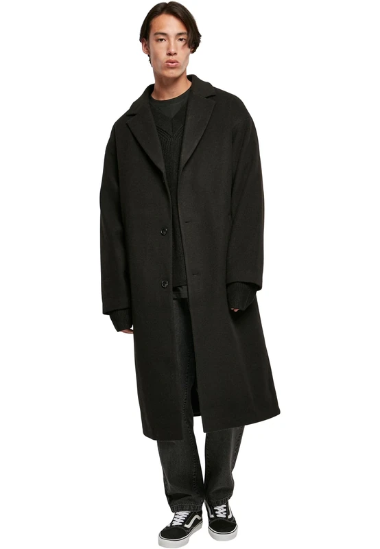Urban Classics Men's Long Coat, Black, S